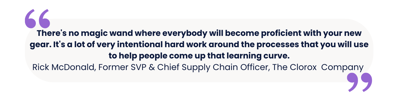 Rick McDonald Supply Chain quote