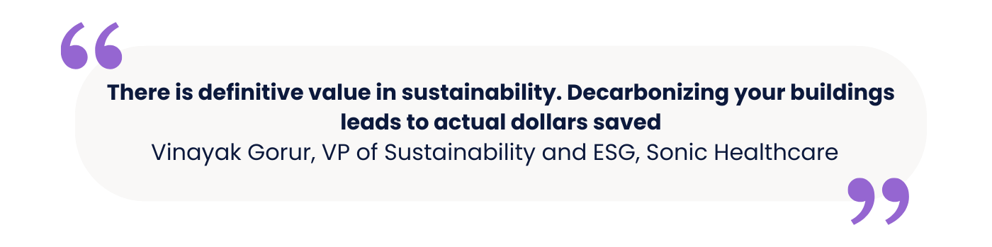 Vinayak Gorur Sustainability in Healthcare quote 1