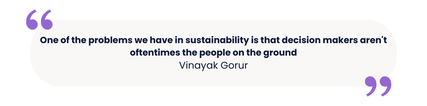 Vinayak Gorur Sustainability in Healthcare quote 2